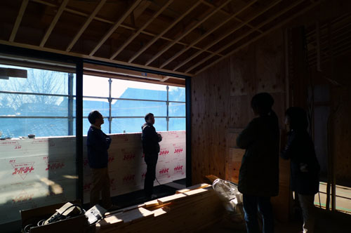 東松山の二世帯住宅　のぼり棒