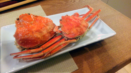 蟹もシーズンですね。